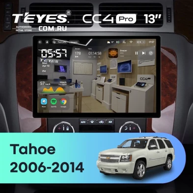 Штатная магнитола Teyes CC4 Pro 8/128 Chevrolet Tahoe (2006-2014) (13")
