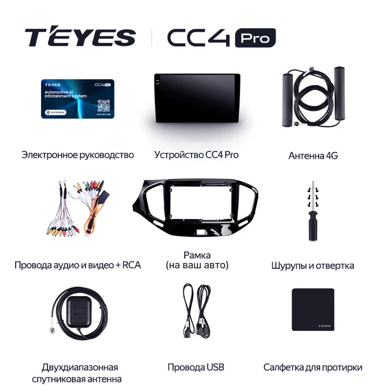 Штатная магнитола Teyes CC4 Pro 8/128 Mazda Demio DE (2007-2014)