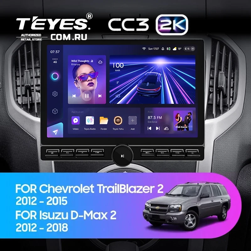 Штатная магнитола Teyes CC3 2K 360 6/128 Isuzu D-Max 2 (2012-2018) (13")