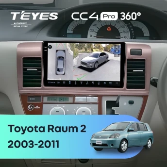 Штатная магнитола Teyes CC4 Pro 360 12/256 Toyota Raum 2 (2003-2011)