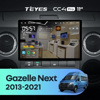 Штатная магнитола Teyes CC4 Pro 8/128 для GAZ Gazelle Next (2013-2021) F1 (11")