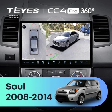 Штатная магнитола Teyes CC4 Pro 360 12/256 Kia Soul 1 (2008-2014) (11")