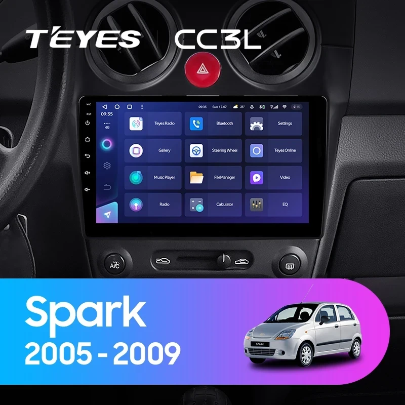 Штатная магнитола Teyes CC3L 4/64 Chevrolet Spark M200 (2005-2009)