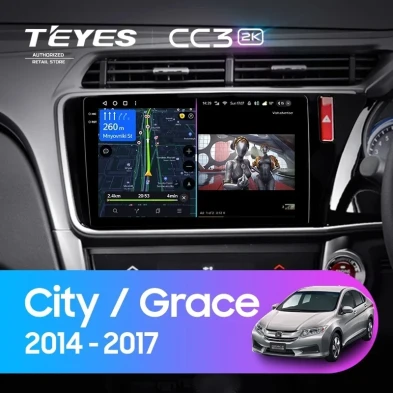 Штатная магнитола Teyes CC3 2K 4/32 Honda City (2014-2017) Тип-B Правый руль