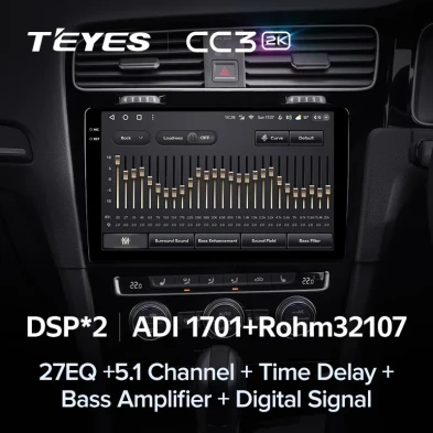 Штатная магнитола Teyes CC3 2K 4/64 Volkswagen Golf 7 MK7 (2012-2020) Правый руль