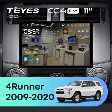 Штатная магнитола Teyes CC4 Pro 8/128 Toyota 4Runner 5 N280 (2009-2020) (11")