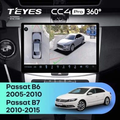 Штатная магнитола Teyes CC4 Pro 360 8/128 Volkswagen Passat B7 (2010-2015) (11")