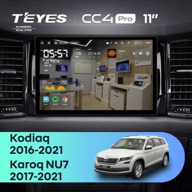 Штатная магнитола Teyes CC4 Pro 12/256 Skoda Kodiaq (2016-2021) Тип-A (11")