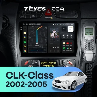 Штатная магнитола Teyes CC4 8/128 Mercedes-Benz CLK-Class C209 A209 (2002-2005) F2