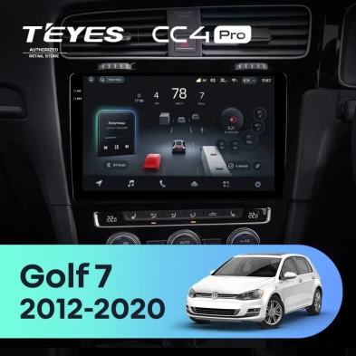 Штатная магнитола Teyes CC4 Pro 8/128 Volkswagen Golf 7 MK7 (2012-2020) Правый руль