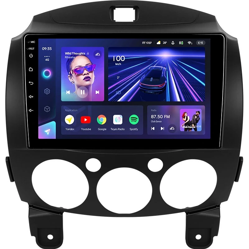 Штатная магнитола Teyes CC3 4/32 Mazda 2 DE (2007-2014)