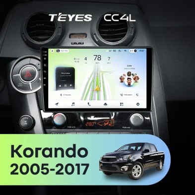Штатная магнитола Teyes CC4L 6/64 SsangYong Korando Sports (2005-2017)