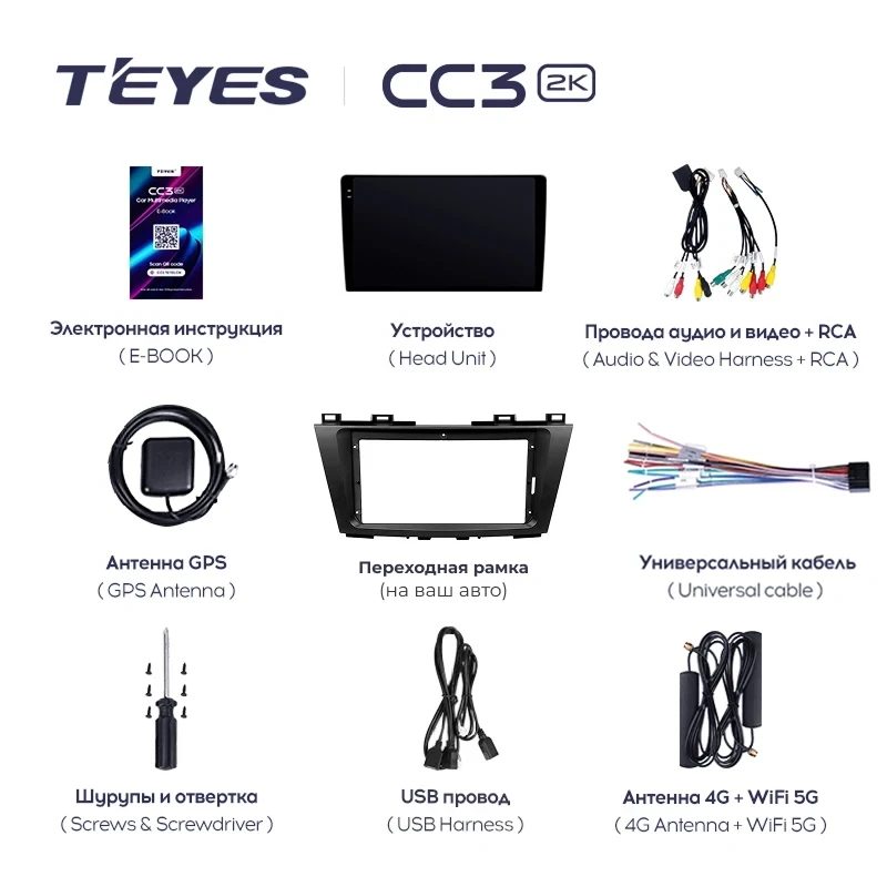 Штатная магнитола Teyes CC3 2K 4/32 Honda Grace (2014-2017) Тип-B Правый руль