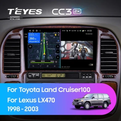Штатная магнитола Teyes CC3 2K 4/32 Toyota Land Cruiser 100 (1998-2003) F3