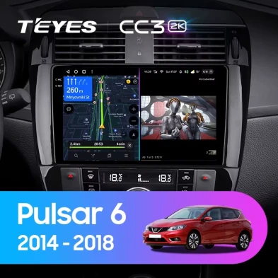 Штатная магнитола Teyes CC3 2K 360 6/128 Nissan Pulsar 6 NB17 (2014-2018)
