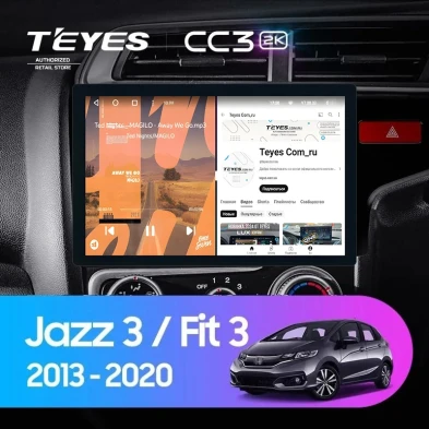 Штатная магнитола Teyes CC3 2K 4/64 Honda Jazz 3 (2015-2020) Тип-B Правый руль (11")