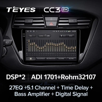 Штатная магнитола Teyes CC3 2K 6/128 Hyundai i20 2 GB (2014-2018)