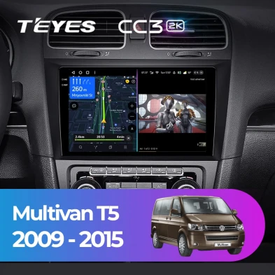 Штатная магнитола Teyes CC3 2K 360 6/128 Volkswagen Multivan T5 (2009-2015)