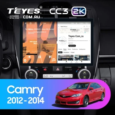Штатная магнитола Teyes CC3 2K 4/64 Toyota Camry 7 XV 50 55 (2012-2014) Америка (11")