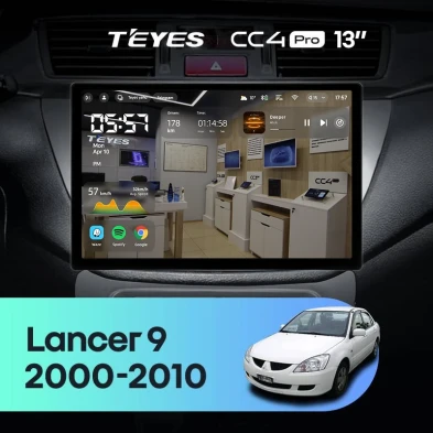 Штатная магнитола Teyes CC4 Pro 12/256 Mitsubishi Lancer 9 CS (2000-2010) (13")