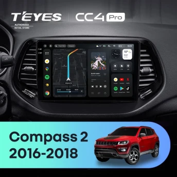 Штатная магнитола Teyes CC4 6/64 Jeep Compass 2 MP (2016-2018)