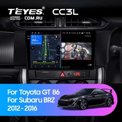 Штатная магнитола Teyes CC3L 4/32 Toyota GT 86 (2012-2016) Правый руль