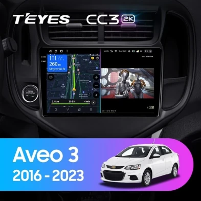 Штатная магнитола Teyes CC3 2K 6/128 Chevrolet Aveo 3 (2016-2023)