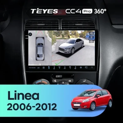 Штатная магнитола Teyes CC4 Pro 360 12/256 Fiat Linea (2006-2012)