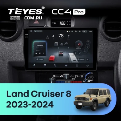 Штатная магнитола Teyes CC4 Pro 8/128 Toyota Land Cruiser 8 J70 70 (2023-2024)