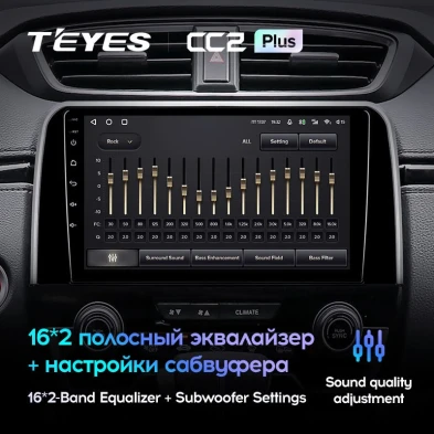 Штатная магнитола Teyes CC2 Plus 4/64 Honda HR-V (2015-2018)