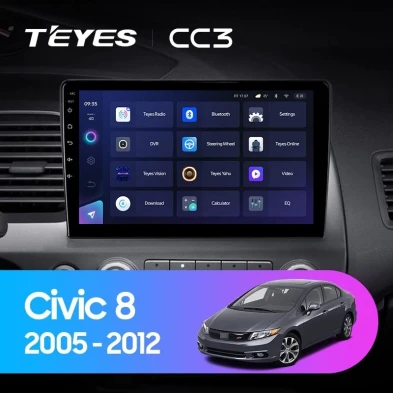Штатная магнитола Teyes CC3 4/32 Honda Civic Hatchback (2006-2012)