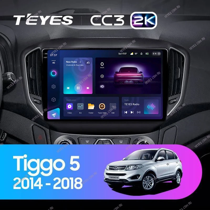 Штатная магнитола Teyes CC3 2K 4/32 Chery Tiggo 5 (2014-2018)
