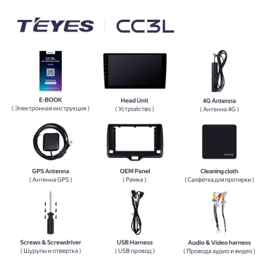 Штатная магнитола Teyes CC3L 4/32 Toyota Vios (2020-2023) Правый руль