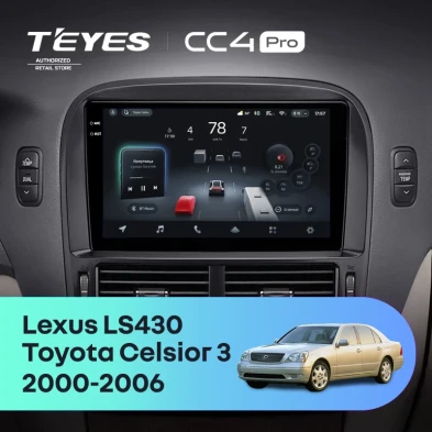 Штатная магнитола Teyes CC4 Pro 12/256 Lexus LS430 XF30 (2000-2006) F2