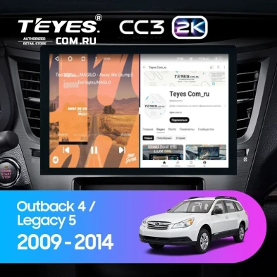 Штатная магнитола Teyes CC3 2K 4/32 Subaru Outback 4 (2009-2014) (13")