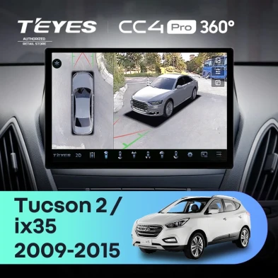 Штатная магнитола Teyes CC4 Pro 360 8/128 Hyundai ix35 (2009-2015) (Tucson 2) Тип-C (13")