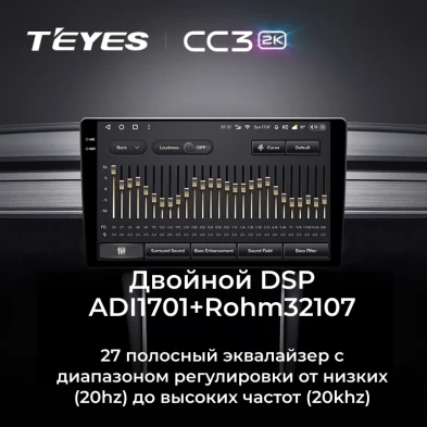 Штатная магнитола Teyes CC3 2K 6/128 Nissan Qashqai 2 J11 (2013-2022) F3 Тип-C
