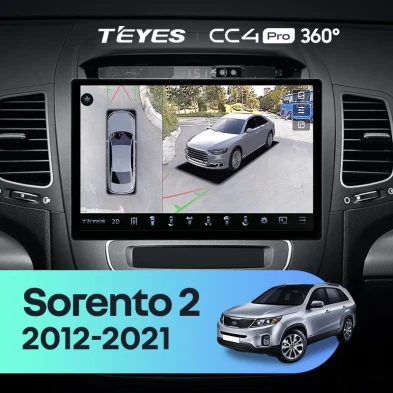 Штатная магнитола Teyes CC4 Pro 360 12/256 Kia Sorento 2 II XM (2012-2021) F1 (11")