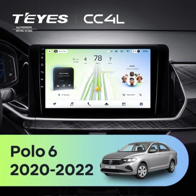 Штатная магнитола Teyes CC4L 6/64 Volkswagen Polo 6 (2020-2022)