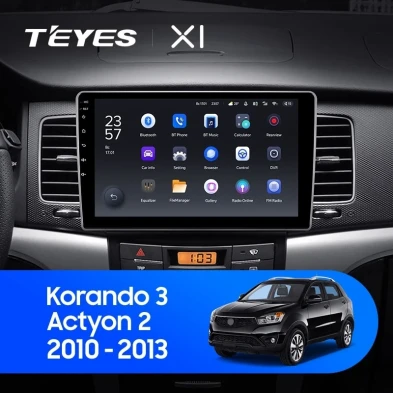 Штатная магнитола Teyes X1 4G 2/32 SsangYong Kyron (2005-2011)