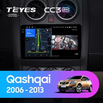 Штатная магнитола Teyes CC3 2K 6/128 Nissan Qashqai 1 J10 (2006-2013) F2