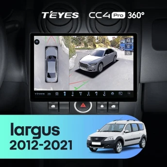 Штатная магнитола Teyes CC4 Pro 360 8/128 Lada Largus (2012-2021) (11")