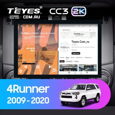 Штатная магнитола Teyes CC3 2K 6/128 Toyota 4Runner 5 N280 (2009-2020) (13")